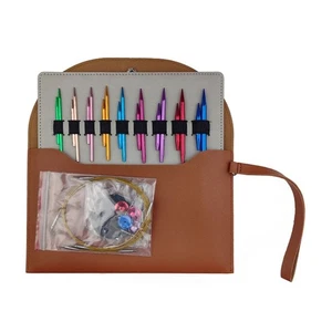 9Pairs Circular Knitting Needle Set with Case Interchangeable Knitting Needle - Picture 1 of 8