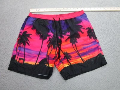 Sundek Swim Trunks Shorts Mens Large Palm Tree Print Boardshorts - Image 1 of 4