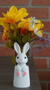 Bunny Vase - Easter Decor, Spring Home Accent. Adorable Rabbit Sitting Pretty! S - Picture 1 of 10