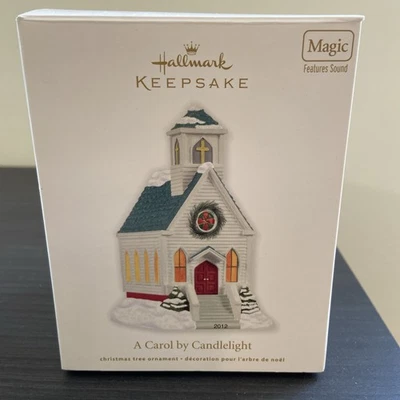 2012 MAGIC Hallmark Keepsake Christmas Church Ornament A Carol By CandleLight~ - Image 1 of 4