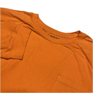 Camisa Ariat Para Hombres Extra Grande Naranja Barras de Refuerzo Algodón Ropa de Trabajo Fuerte Todos los Días XL - Imagen 1 de 13
