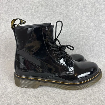 Botas Dr Martens 1460 para mujer talla 5 charol negro combate con cordones punk Foto 1 de 4