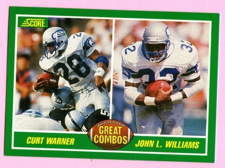 1989 Score Football Great Combos #278 Curt Warner & John L. Williams - Image 1 of 1