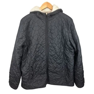 Disney Parks Topolino Giacca Trapuntata Puffer Foderata in Pile con Cappuccio Nero L - Foto 1 di 6