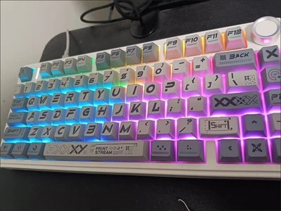 Keycap Set Blue PBT + PC CSGO Theme  108 keys for Mechanic Keyboard Gift for Kid - Image 1 of 4