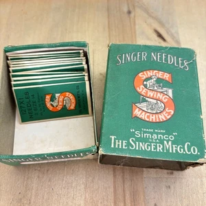 Vtg Box of 11 Packs Singer Needles 127x1 3 Size 14, 60 to 70 Cotton A to O Silk - Picture 1 of 6