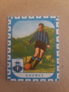 1961-62 Cicogna Tuttocalcio Luisito Suarez Inter FIGURINA BELLISSIMA