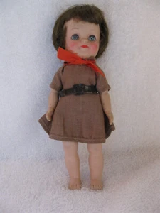 Puppe, Effanbee 1965 in Brownie (Girl Scout) Uniform, 8", Schlafaugen, funktionieren gut - Bild 1 von 11