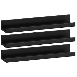 3 Pack IKEA MOSSLANDA Picture Ledge Black 21 ¾" Floating Ledge Shelf for Photos - Picture 1 of 4