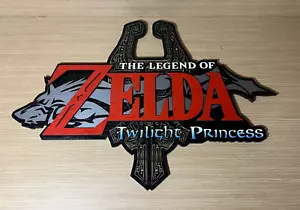 BIG SIZE - Cartel Logo Zelda Twilight Princess Madera Pared Game Cube Switch - Picture 1 of 9