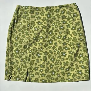 Love on a Hanger Green Floral Skirt Size 3 Groovy BOHO Hippie Garden Nature - Picture 1 of 9