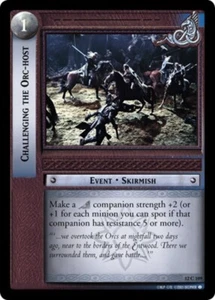 LOTR TCG Challenging the Orc-host (12C109) Cavaliere nero - Foto 1 di 1