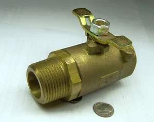 PARKER V501P-16-04 NOS VÁLVULA DE BOLA DE LATÓN 1" MACHO NPTF X 1" HEMBRA PTF SPL CORTO T - Imagen 1 de 8