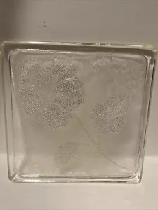 Vintage geätzte Klarglas Blumenuntersetzer 5,5 Zoll Quadrat - 4er Set - Bild 1 von 5