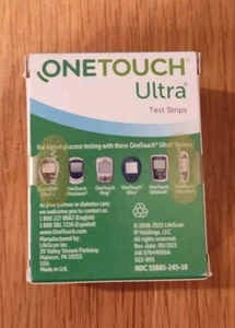 One Touch ultrablaue Blutzucker-Teststreifen - 100 Stück (22895) Verwendbar bis 31.05.24 - Bild 1 von 6
