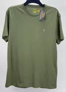 Polo Ralph Lauren Custom Slim Fit Crew Neck Mens T Shirt Size Large, Green, New - Picture 1 of 12