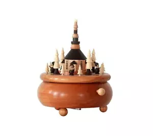 Spieldose mit Seiffener Kirche Höhe=13cm NEU Spieluhr Spielwerk Musikdose - Bild 1 von 1