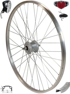 Redondo 28 Zoll Vorderrad Felge Shimano Nabendynamo + AXA Scheinwerfer Rücklicht - Bild 1 von 1