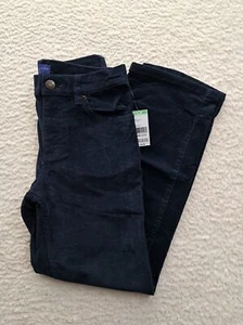 Sears Simply Styled Corduroy Jeans Pants Boys Size Medium (10/12) Navy Adj Waist - Picture 1 of 10