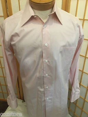 Camisa de vestir de manga larga de algodón rosa Jhane Barnes para hombre talla 15 1/2 32 33 Foto 1 de 4