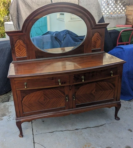 Antique Mirror back sideboard Cover