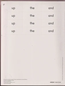 Fountas & Pinnell lesson 1 word cards - SEALED NEW  - Picture 1 of 1