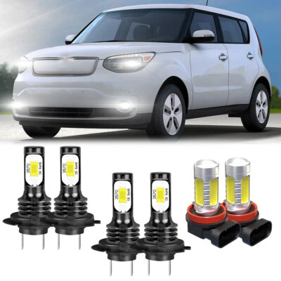 For Kia Soul EV 2015 2016 2017 Combo H7 H7&H11 LED Headlight Fog Light Bulbs - Image 1 of 4