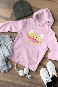Flegmon Slowpoke Pokemon parodie Gesicht Anime Bio Kinder Hoodie Rosa - Picture 1 of 3