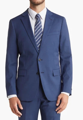 Original Penguin Mens Wool Blend Two-Button Suit Jacket (40L) Navy - Image 1 of 3