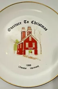 1998 Weihnachtsteller - Ouvertüre zu Weihnachten - CHESTER VERMONT Red Barn Church - Bild 1 von 4