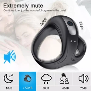 Penisring Vibrator Penis Ring Sex spielzeug für Männer Paare Penis Massagegerät - Bild 1 von 17