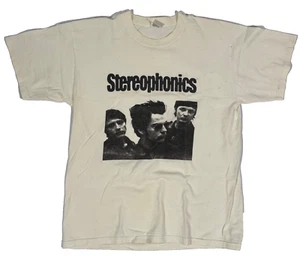 Vintage 90s Sterephonics word gets around album britpop oasis tee shirt Large - Picture 1 of 3