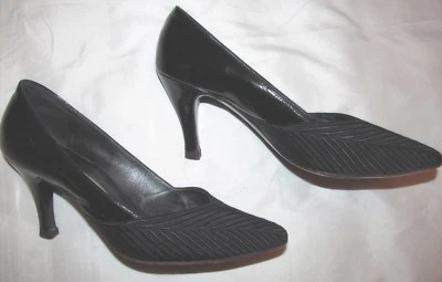 Zapatos de salón sexy CASADEI charol y textura a rayas elevadas satinadas 7 M * Foto 1 de 4