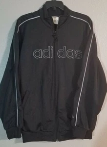 Rare Retro Adidas Black Warm-up Track Jacket Men’s Medium RN#88387 CA#40312 - Picture 1 of 12