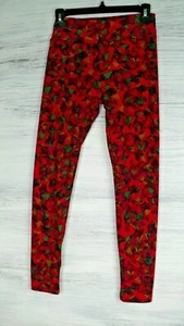 Lularoe One Size OS Leggings- Pink with Multicolored Triangle and Bear pattern - Picture 1 of 5