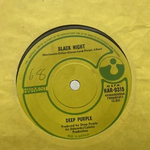 Deep Purple – Black Night 1970 AUS ORIGINAL PRESS 7" VINYL LP RECORD - Picture 1 of 3