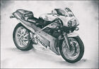Rower wyścigowy motocykl RC30 VFR750 kartka z życzeniami klasyczny rysunek sztuka wyścig tt urodziny