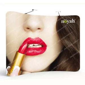 Custom 10ft Curved Tension Fabric Trade Show Displays Pop Up Banner Back Wall - Picture 1 of 5