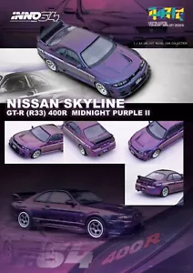 INNO64 1/64 NISSAN SKYLINE GT-R (R33) 400R Midnight Purple II - Picture 1 of 3