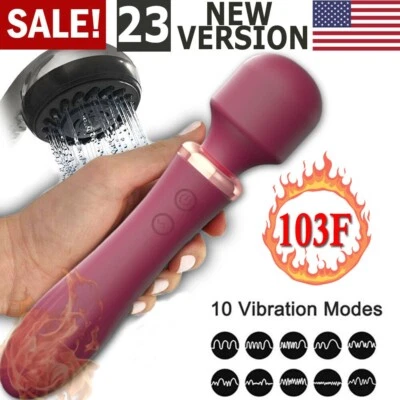 Vibrador Masajeador Varita Personal de Mano Potente Impermeable para Mujeres Suave EE. UU. Foto 1 de 4