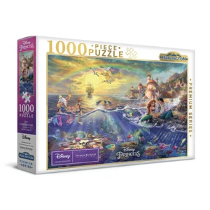 1000pc Harlington Thomas Kinkade Kids Puzzle Disney Little Mermaid 8+ 69x50cm - Picture 1 of 1