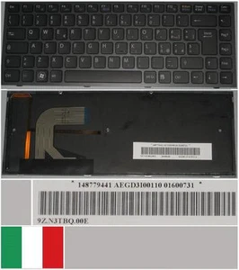 Keyboard qwerty Italian Sony VPC-S 9Z.N3TBQ.00E 148779441 Black Frame Backlit - Picture 1 of 1