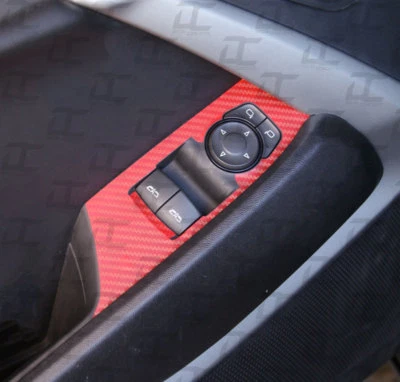 Kit de calcomanías acento panel interruptor puerta fibra carbono Camaro RED 2016-2022- (2) Foto 1 de 3