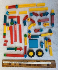 Fisher Price bloques de conexión piezas de juguete plástico con juntas construcción de carpintería 79 piezas - Imagen 1 de 5