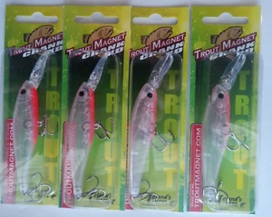 lot of 4 Leland's Lures Trout Magnet Crank Xd TMC XD-4 Hawk/clear - Picture 1 of 2