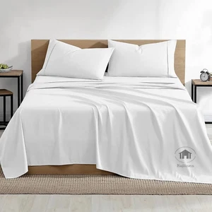 Queen Size Bed Sheets - 600 Thread Count Egyptian Cotton - 15 Inch Deep Pocket F - Picture 1 of 7
