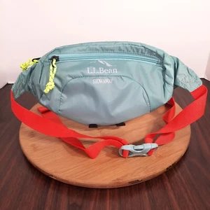 LL Bean Stowaway Bag Fanny Pack Ocean Teal Waist Belt Buckle Zip Outdoor Hiking - Picture 1 of 9