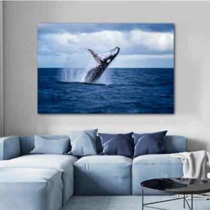 Carteles de ballenas imágenes de alta definición lienzo pintura arte de pared decoración del hogar lienzo mural - Imagen 1 de 3