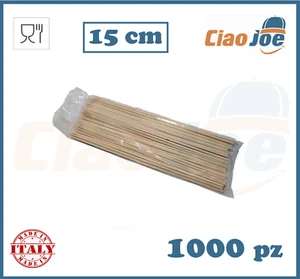 SPIEDINI IN LEGNO BAMBOO STECCONI SPIEDI PER ARROSTICINI 15 CM 1000 PEZZI - Bild 1 von 3