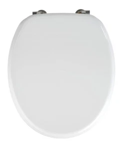 WENKO WC SITZ VALENCIA Toiletten Deckel Klo Brillen Weiß Bad Gäste WC MDF modern - Bild 1 von 11
